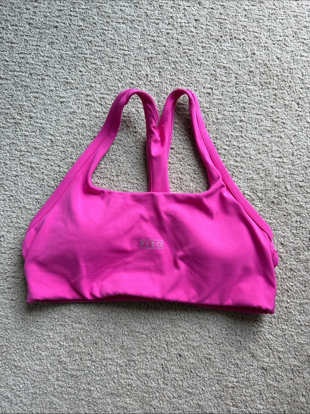 Fleo Hot Pink Racerback Swim Bikini Top
